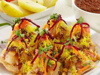 Paneer Samosa Chaat