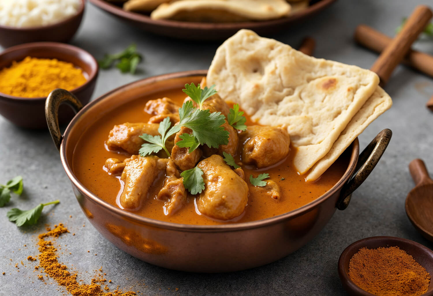 Curry with naan